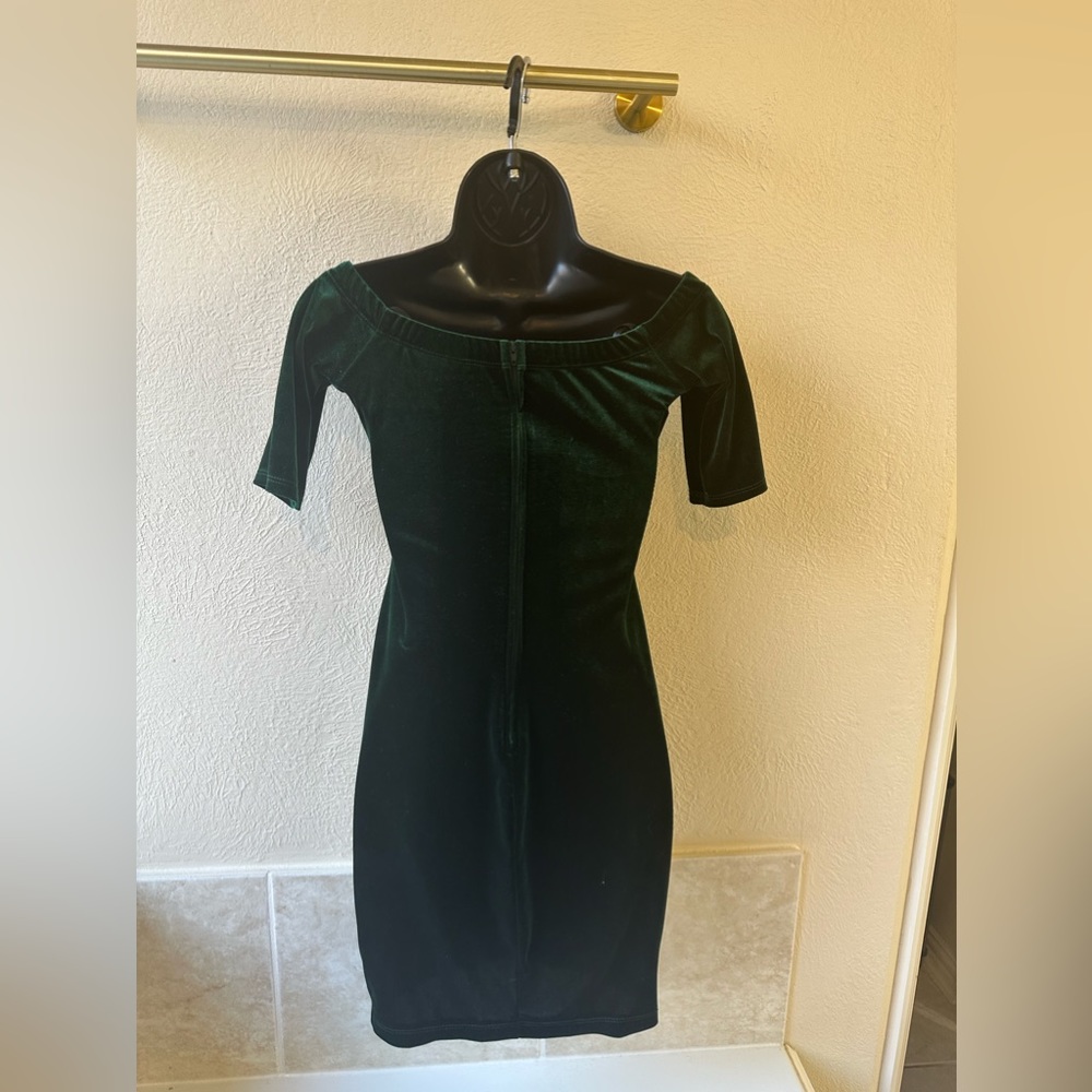 B.Smart Size 5/6 Velvet Dark Green Dress, brought, washed and never worn it